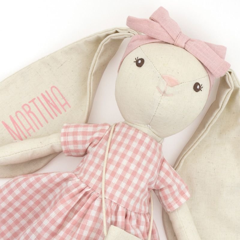 Muñeco trapo personalizado conejita orejas - Nanetes